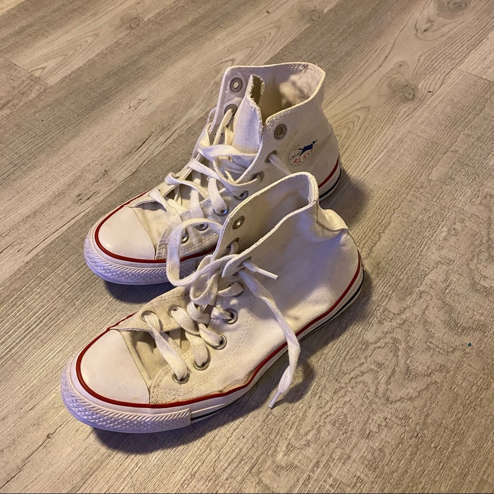 Worn Out White Converse